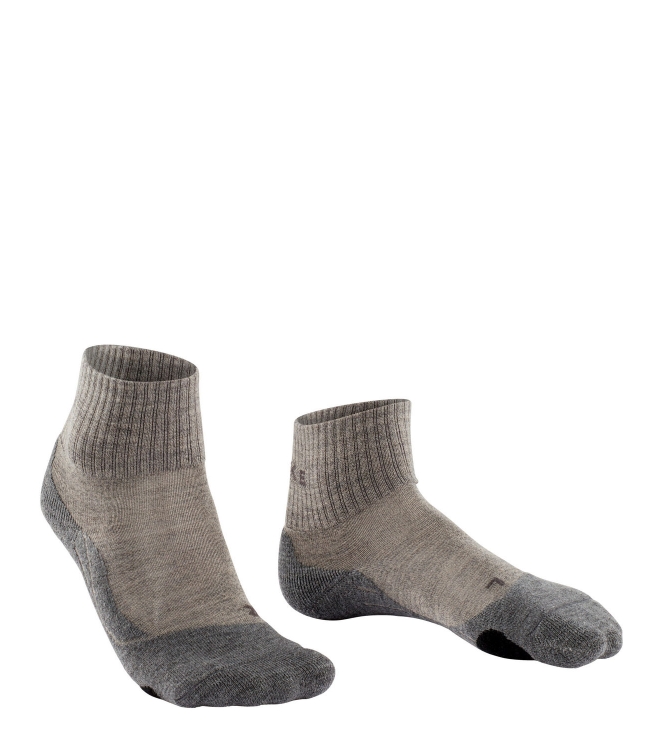 Falke Falke TK2 Explore Wool Short Women 4310_kit mouline 16328 4310_kit mouline Falke wandelsokken 16328 donker blauw bij Leerentveldvrijetijd.nl