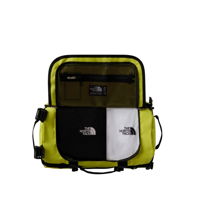 The North Face The North Face Base Camp Duffel XSmall c6t1 sulphur spring green-tnf black NF0A52SS C6T1 Sulphur Spring Green-TNF Black The North Face tassen NF0A52SS zwart bij Leerentveldvrijetijd.nl