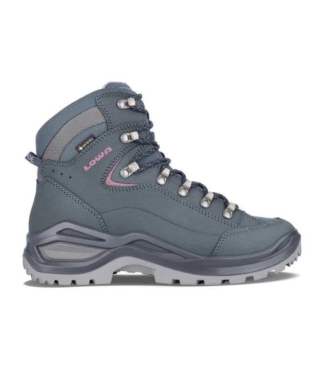 Lowa Lowa Renegade Evo GTX Mid Ws 9327 steelblue/oldrose LM321916 9327 steelblue/oldrose Lowa wandelschoenen LM321916 antraciet bij Leerentveldvrijetijd.nl