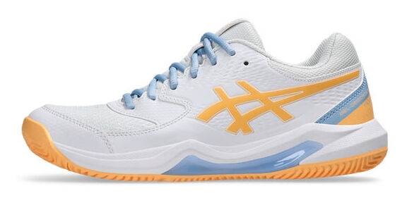asics Gel-Dedicate 8 Padel 104_White/Orange Glow 1042A241