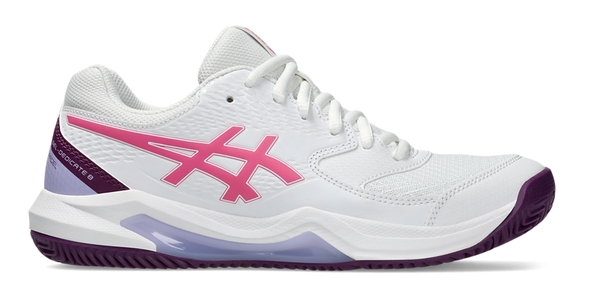 asics Gel-Dedicate 8 Padel 100_White/Dragon Fruit 1042A241