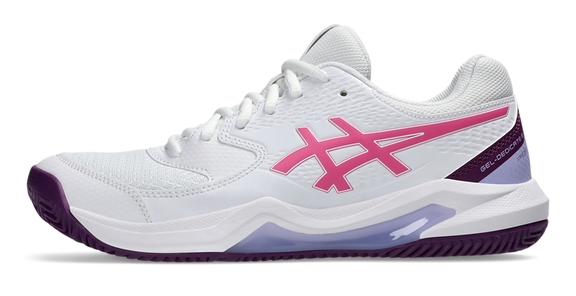 asics Gel-Dedicate 8 Padel 100_White/Dragon Fruit 1042A241