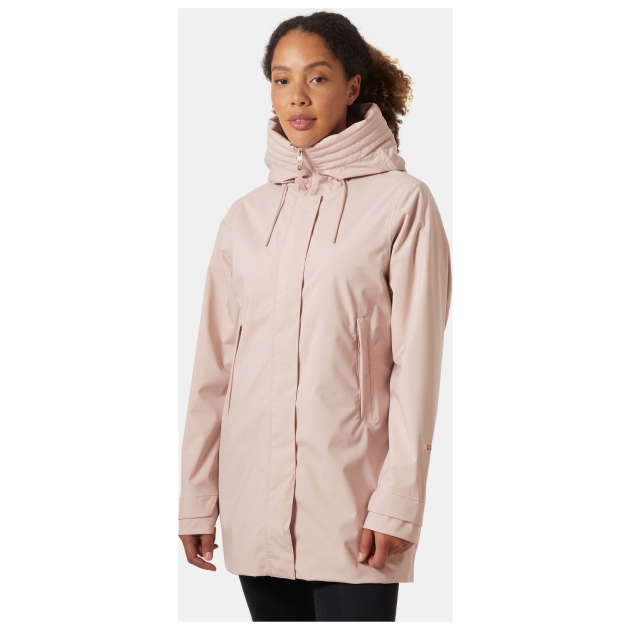 Helly Hansen W Victoria Mid Length Raincoat Pink Cloud 53914_094