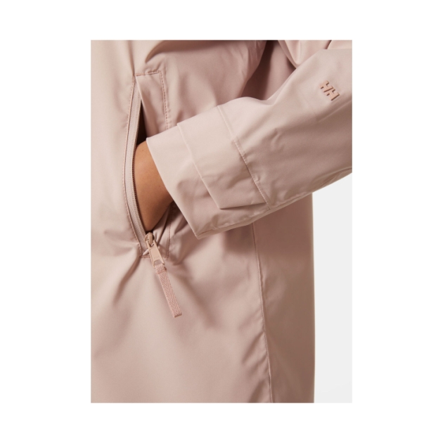 Helly Hansen W Victoria Mid Length Raincoat Pink Cloud 53914_094