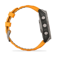 garmin fenix 8 47 mm, AMOLED Sapphire titanium Spark orange/graphite siliconen band 010-02904-11