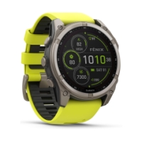 garmin fenix 8  51 mm, Solar, Sapphire titanium Amp Yellow/Graphite Band 010-02907-21