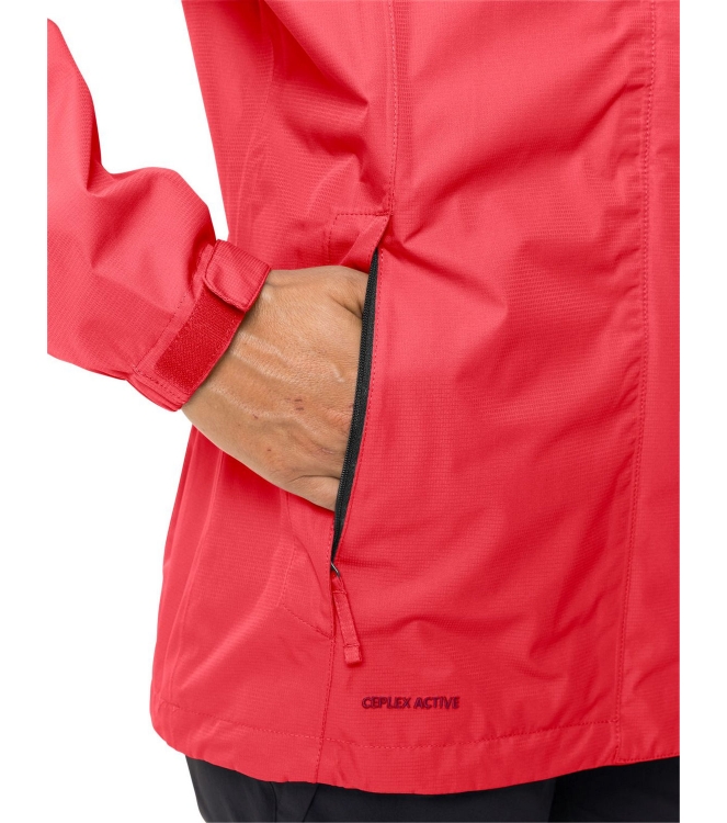 Vaude Vaude Women\'s Escape Light Jacket 024_flame 03895_024 024_flame Vaude jassen 03895_024 geel bij Leerentveldvrijetijd.nl