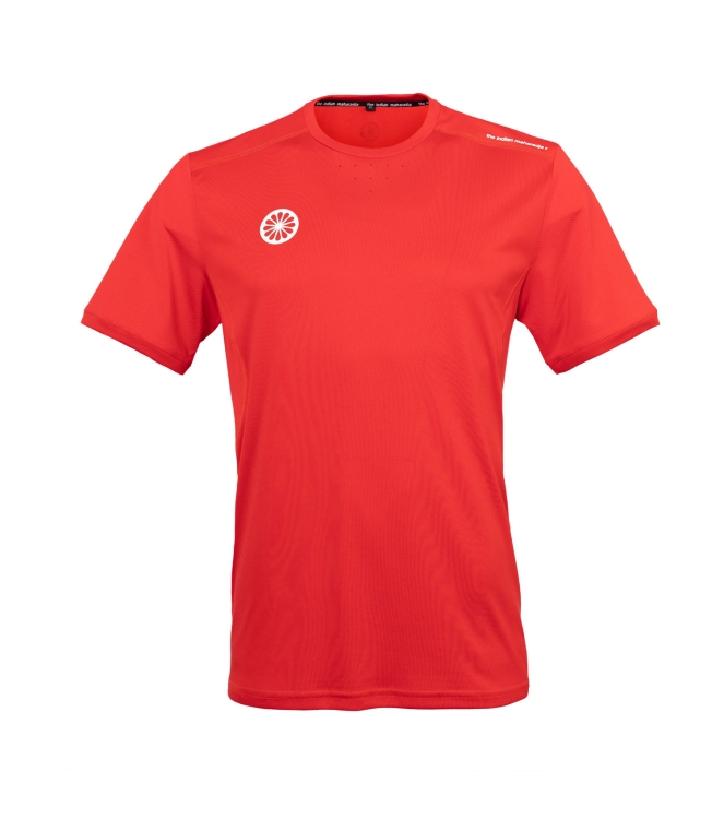 The Indian Maharadja The Indian Maharadja Jaipur Men Performance Tee red T100310 red The Indian Maharadja hockeykleding T100310 geel bij Leerentveldvrijetijd.nl