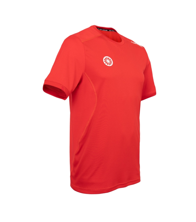 The Indian Maharadja The Indian Maharadja Jaipur Men Performance Tee red T100310 red The Indian Maharadja hockeykleding T100310 geel bij Leerentveldvrijetijd.nl