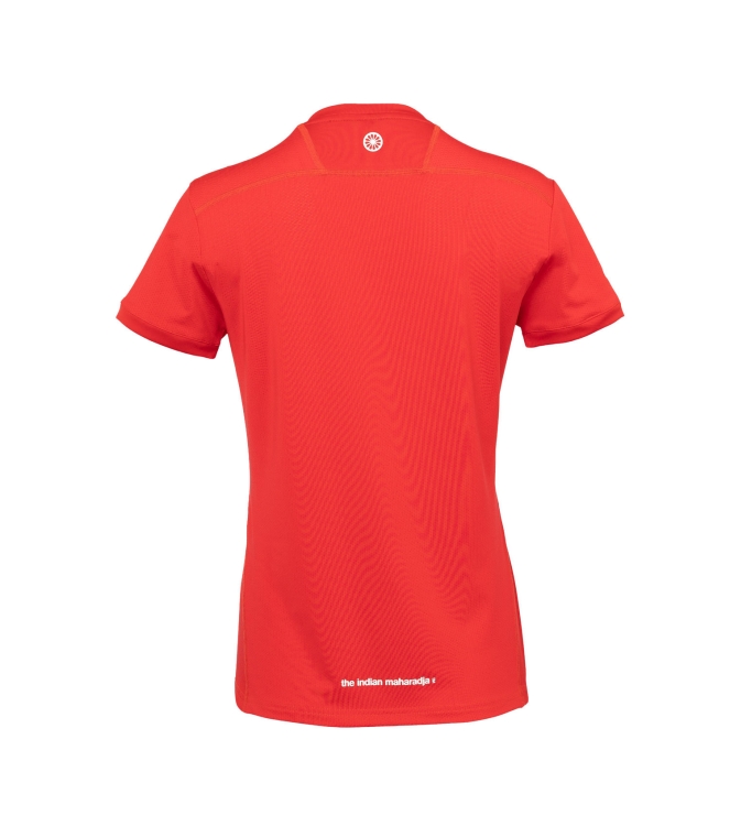 The Indian Maharadja The Indian Maharadja Jaipur Women Performance Tee red T100312 red The Indian Maharadja hockeykleding T100312 geel bij Leerentveldvrijetijd.nl