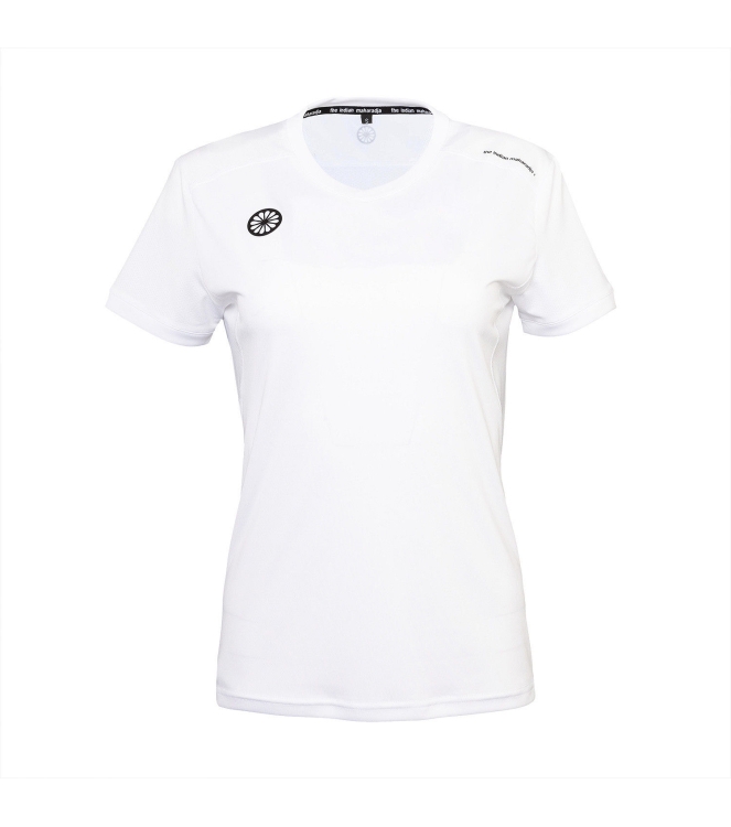 The Indian Maharadja The Indian Maharadja Jaipur Girls Performance Tee white T100313 white The Indian Maharadja hockeykleding T100313 roze bij Leerentveldvrijetijd.nl