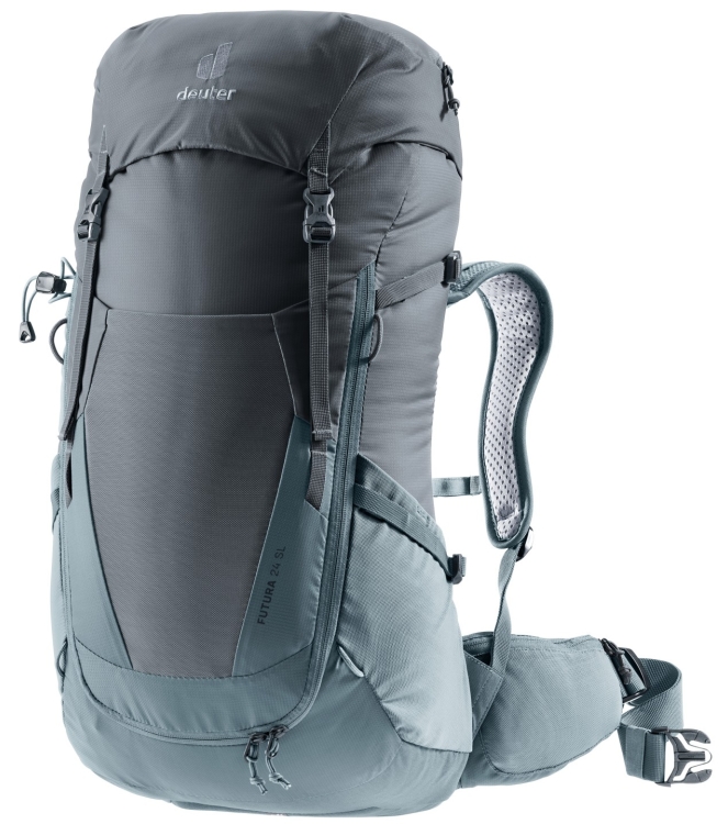 Deuter Deuter Futura 24 SL Daytour rugzak 4409_graphite/shale DR3400521 4409_Graphite/shale Deuter tassen DR3400521 lichtblauw bij Leerentveldvrijetijd.nl