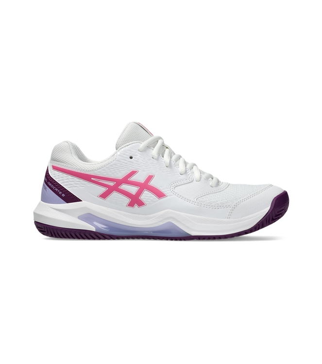 Asics Asics Gel-Dedicate 8 Padel 100_white/dragon fruit 1042A241 100_White/Dragon Fruit Asics padel 1042A241 roze bij Leerentveldvrijetijd.nl