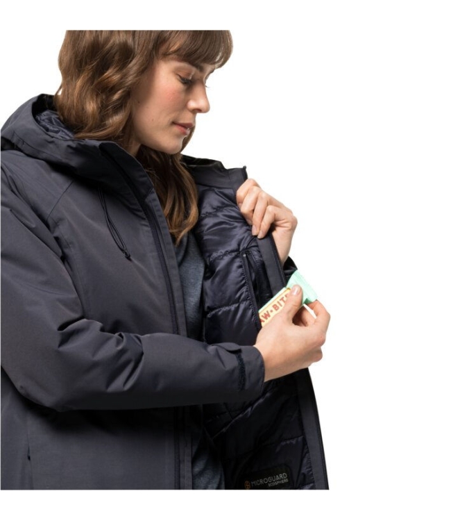 Jack Wolfskin Jack Wolfskin Heidelstein Ins JKT W 1388_graphite 1115681 1388_Graphite Jack Wolfskin jassen 1115681 lichtblauw bij Leerentveldvrijetijd.nl