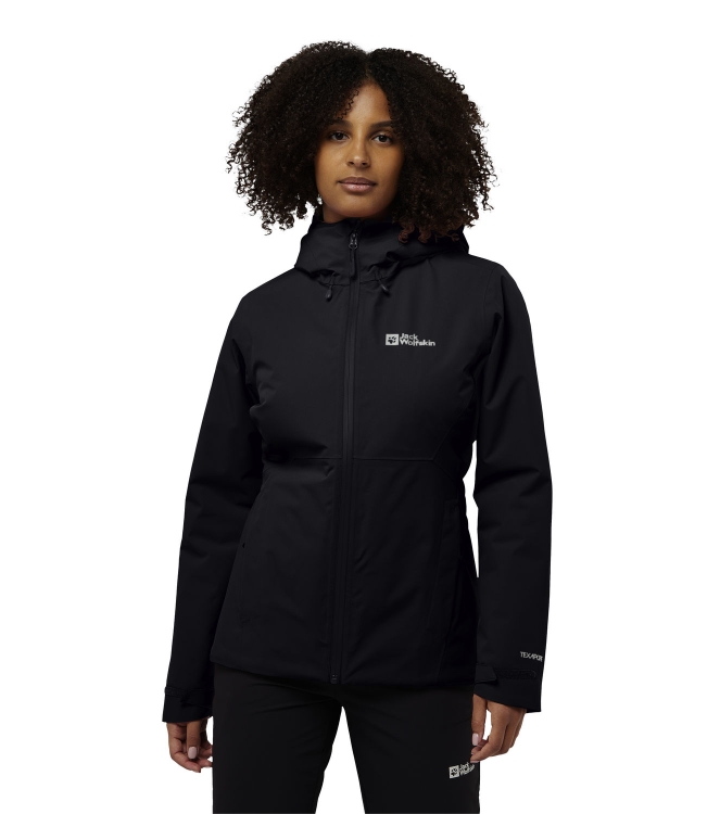 Jack Wolfskin Jack Wolfskin Wisper Ins JKT W 6000_black A61893 6000_Black Jack Wolfskin jassen A61893 licht grijs bij Leerentveldvrijetijd.nl