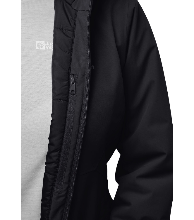 Jack Wolfskin Jack Wolfskin Wisper Ins JKT W 6000_black A61893 6000_Black Jack Wolfskin jassen A61893 licht grijs bij Leerentveldvrijetijd.nl
