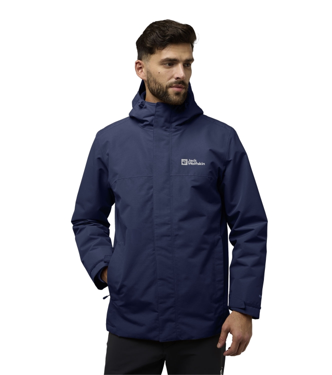Jack Wolfskin Jack Wolfskin Altenberg 3In1 JKT M c0412_midnight sky A61864 C0412_Midnight Sky Jack Wolfskin jassen A61864 antraciet bij Leerentveldvrijetijd.nl