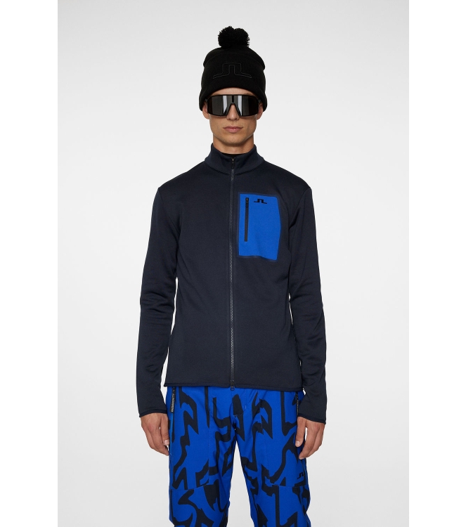 j. lindeberg fleeces en truien SMJS10885 antraciet bij Leerentveldvrijetijd.nl