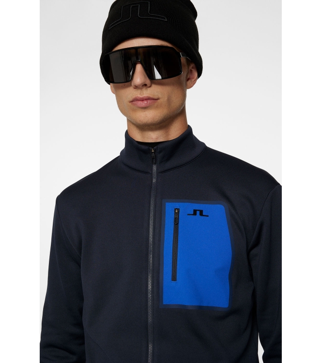 j. lindeberg fleeces en truien SMJS10885 antraciet bij Leerentveldvrijetijd.nl