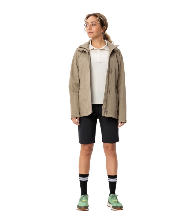 Vaude Vaude Women\'s Rosemoor Jacket II 120_oat 43066 120_Oat Vaude jassen 43066 jeans bij Leerentveldvrijetijd.nl