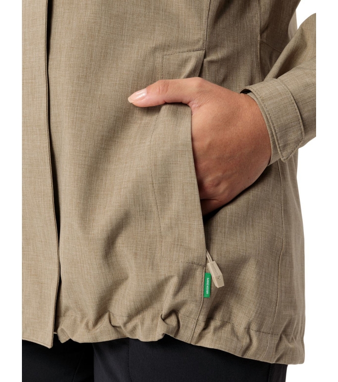 Vaude Vaude Women\'s Rosemoor Jacket II 120_oat 43066 120_Oat Vaude jassen 43066 jeans bij Leerentveldvrijetijd.nl