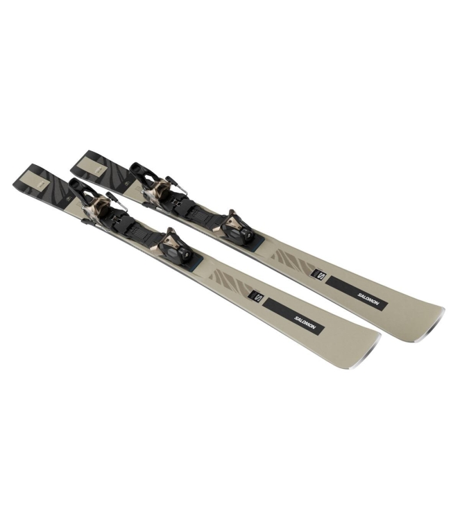 Salomon Salomon E S/Max NR 12 + Mi12 GW F80  L47656300+  Salomon ski L47656300+ ecru bij Leerentveldvrijetijd.nl