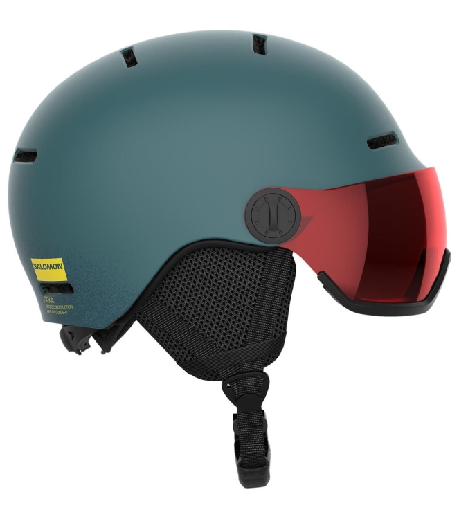 Salomon Salomon Helmet Orka Visor north at/u L47300800 North At/U Salomon wintersport accessoires L47300800 antraciet bij Leerentveldvrijetijd.nl