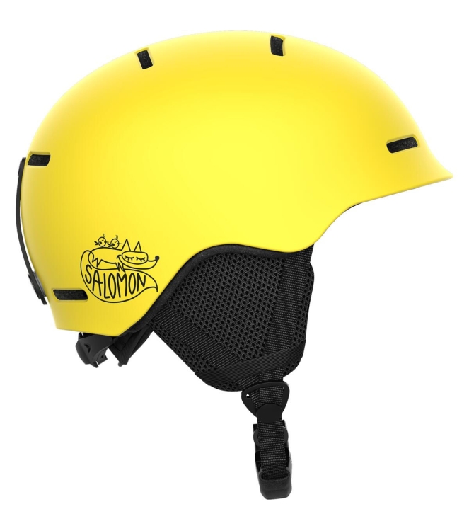 Salomon Salomon Helmet Orka vibrant yellow L47259700 Vibrant Yellow Salomon wintersport accessoires L47259700 groen bij Leerentveldvrijetijd.nl