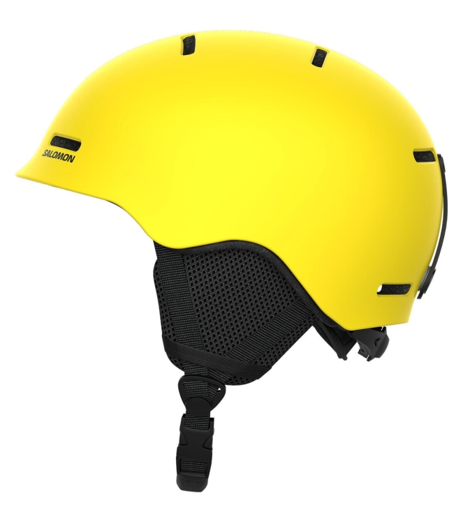Salomon Salomon Helmet Orka vibrant yellow L47259700 Vibrant Yellow Salomon wintersport accessoires L47259700 groen bij Leerentveldvrijetijd.nl