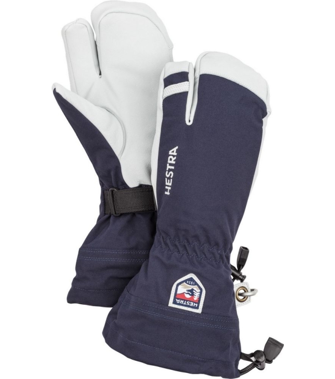 Hestra Hestra Army Leather Heli Ski - 3 finger 280_navy 30572 280_Navy Hestra wintersportkleding 30572 geen kleur bij Leerentveldvrijetijd.nl