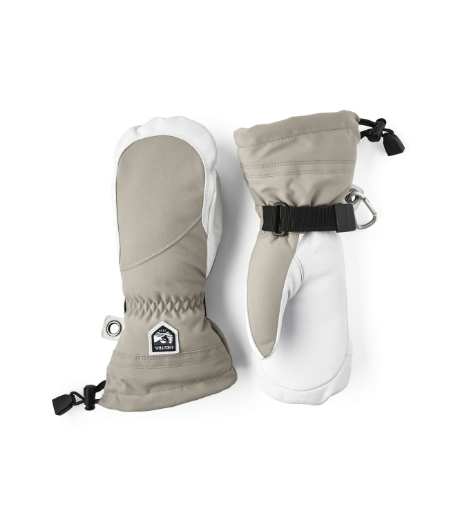 Hestra Hestra Heli Ski Female  -  Mitt 620020_khaki/offwhite 30611 620020_Khaki/Offwhite Hestra wintersportkleding 30611 wit bij Leerentveldvrijetijd.nl
