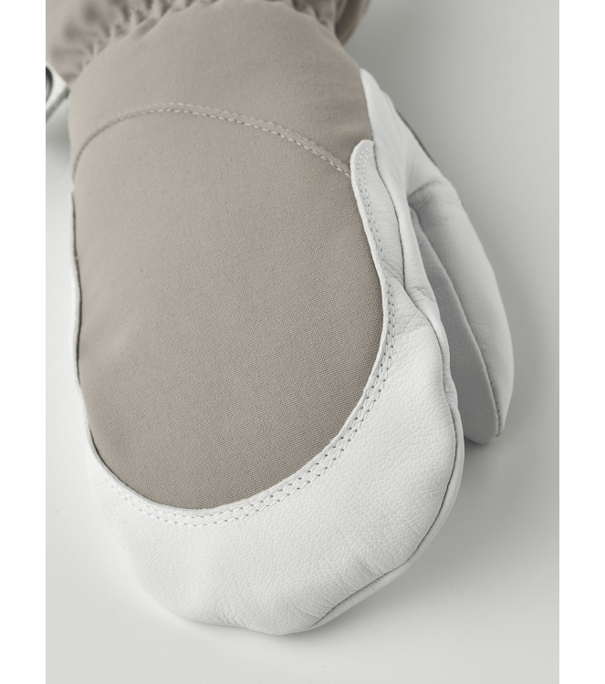 Hestra Hestra Heli Ski Female  -  Mitt 620020_khaki/offwhite 30611 620020_Khaki/Offwhite Hestra wintersportkleding 30611 wit bij Leerentveldvrijetijd.nl