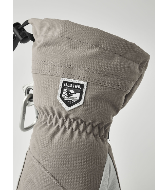 Hestra Hestra Heli Ski Female  -  Mitt 620020_khaki/offwhite 30611 620020_Khaki/Offwhite Hestra wintersportkleding 30611 wit bij Leerentveldvrijetijd.nl