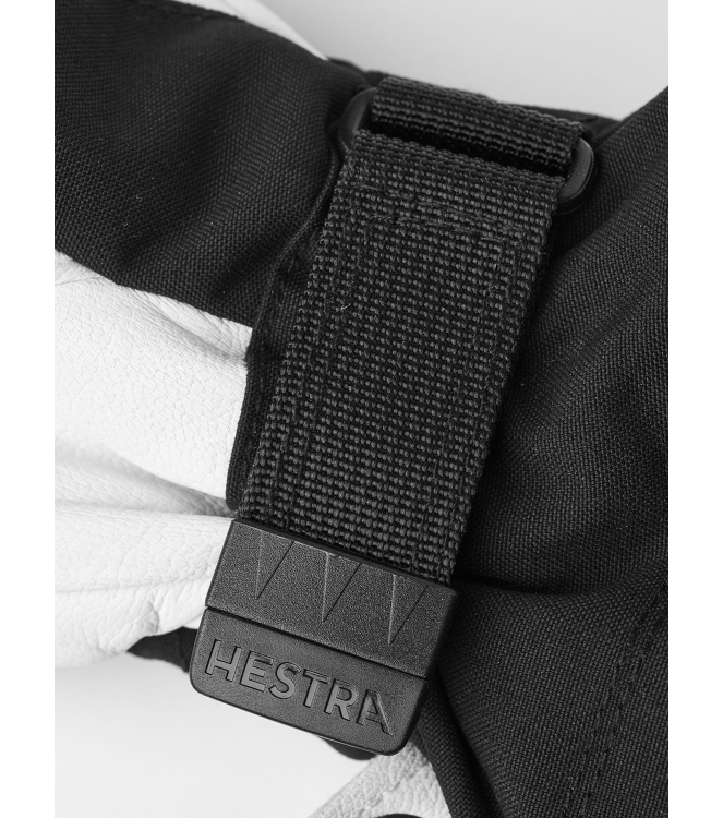 Hestra Hestra Heli Ski Female  -  Mitt 100020_black/offwhite 30611 100020_Black/Offwhite Hestra wintersportkleding 30611 licht grijs bij Leerentveldvrijetijd.nl