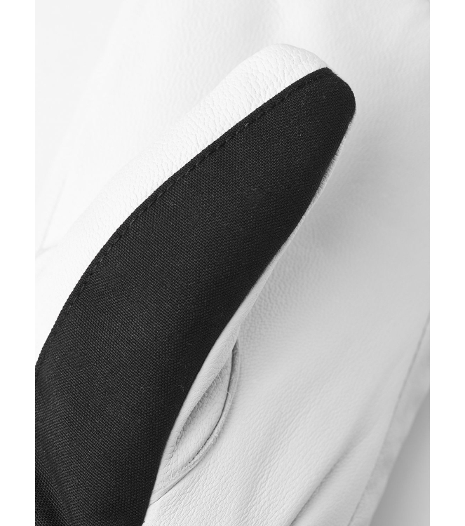 Hestra Hestra Heli Ski Female  -  Mitt 100020_black/offwhite 30611 100020_Black/Offwhite Hestra wintersportkleding 30611 licht grijs bij Leerentveldvrijetijd.nl