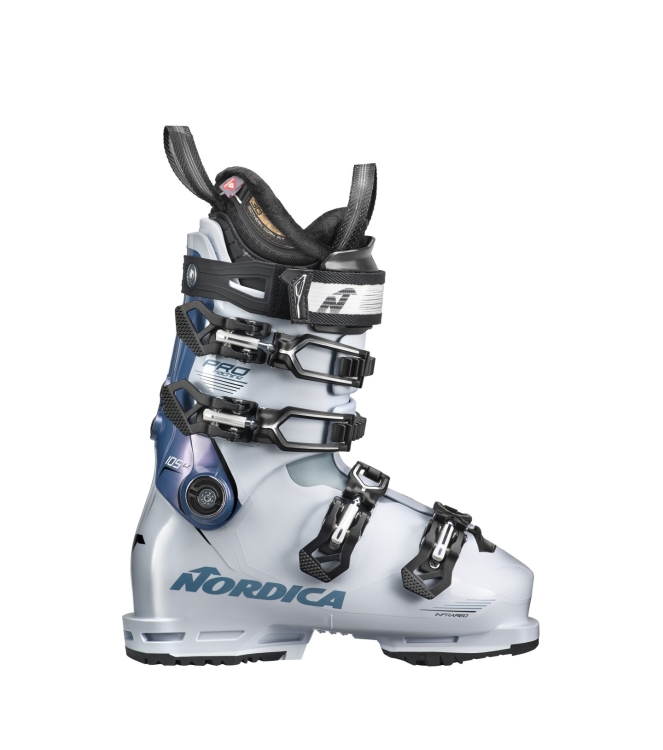 Nordica Nordica Pro Machine 105 W (GW) white/lt 9f7 blue/black NB050F4803 9F7 blue/black Nordica wintersport schoenen NB050F4803 antraciet bij Leerentveldvrijetijd.nl