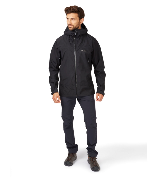 Rab Rab Namche GTX Jacket black QWH-77 Black Rab jassen QWH-77 licht grijs bij Leerentveldvrijetijd.nl