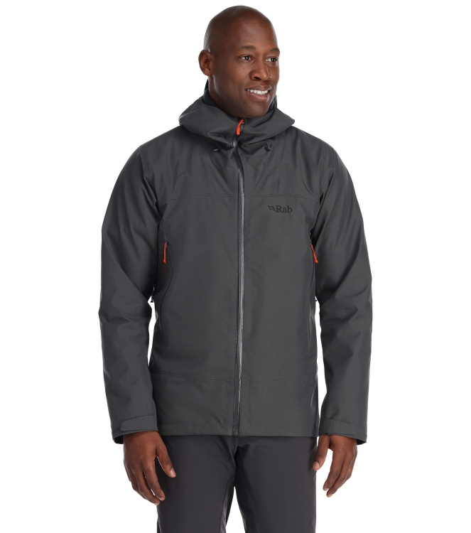 Rab Rab Namche GTX Jacket graphene QWH-77 Graphene Rab jassen QWH-77 zwart combinatie bij Leerentveldvrijetijd.nl