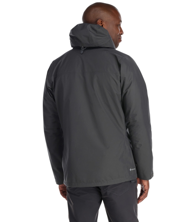 Rab Rab Namche GTX Jacket graphene QWH-77 Graphene Rab jassen QWH-77 zwart combinatie bij Leerentveldvrijetijd.nl