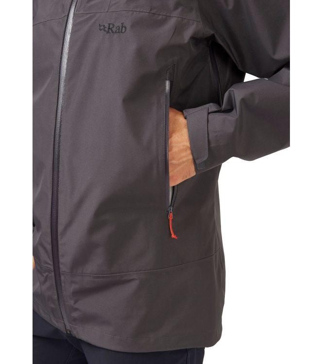 Rab Rab Namche GTX Jacket graphene QWH-77 Graphene Rab jassen QWH-77 zwart combinatie bij Leerentveldvrijetijd.nl