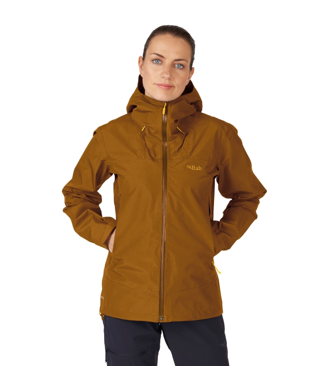 Rab Rab Namche GTX Jacket Wmns footprint QWH-78 Footprint Rab jassen QWH-78 marine bij Leerentveldvrijetijd.nl