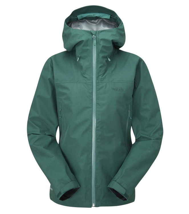 Rab Rab Namche GTX Jacket Wmns green slate QWH-78 Green Slate Rab jassen QWH-78 blauw bij Leerentveldvrijetijd.nl