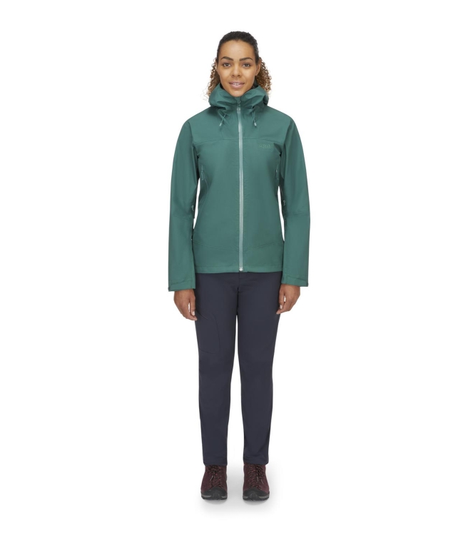 Rab Rab Namche GTX Jacket Wmns green slate QWH-78 Green Slate Rab jassen QWH-78 blauw bij Leerentveldvrijetijd.nl