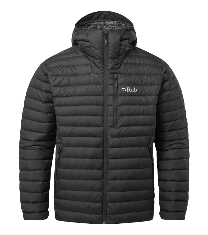 Rab Rab Microlight Alpine Jacket black QDB-12 Black Rab jassen QDB-12 licht grijs bij Leerentveldvrijetijd.nl