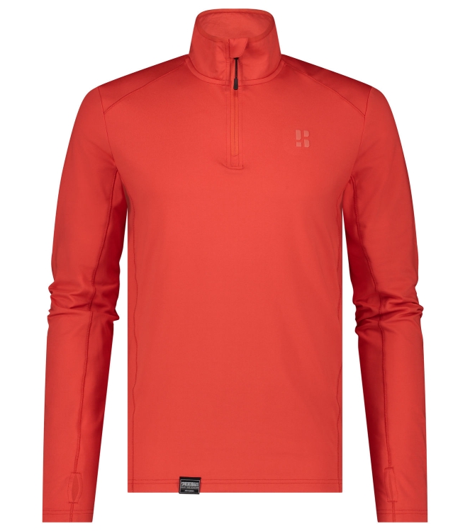 Poederbaas Poederbaas Four Seasons Lightweight Pully Men 610_mandarin red PB010310 610_Mandarin red Poederbaas wintersportkleding PB010310 licht grijs bij Leerentveldvrijetijd.nl