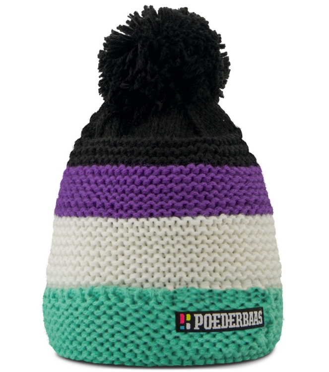 Poederbaas Poederbaas Classic Colorful Beanie 2.0 303_green multi PB060425 303_Green Multi Poederbaas wintersportkleding PB060425 blauw bij Leerentveldvrijetijd.nl