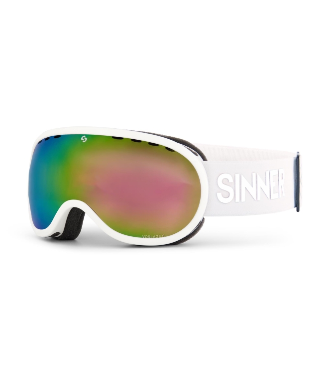 Sinner Sinner Vorlage S Skibril 30-78_mt white-db fl pnk mr vt SIGO-179 30-78_Mt White-Db Fl Pnk Mr Vt Sinner wintersport accessoires SIGO-179 roze bij Leerentveldvrijetijd.nl