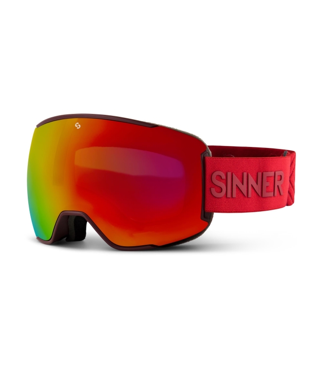 Sinner Sinner Snowflake Skibril 65-58_brgndy f rd mr v+d pk trc SIGO-201 65-58_Brgndy F Rd Mr V+D Pk Trc Sinner wintersport accessoires SIGO-201 geel bij Leerentveldvrijetijd.nl