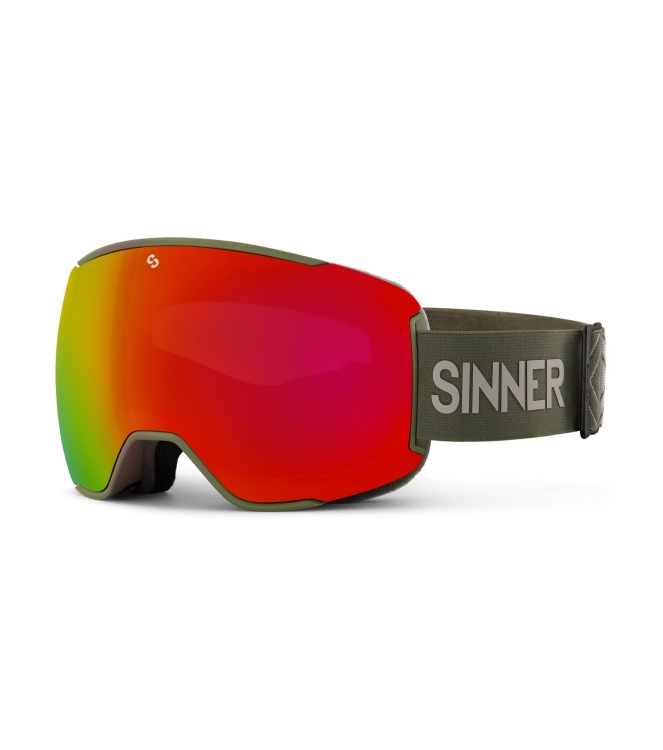 Sinner Sinner Snowflake Skibril 75-58_ms grn f rd mr v+d pk trc SIGO-201 75-58_Ms Grn F Rd Mr V+D Pk Trc Sinner wintersport accessoires SIGO-201 blauw bij Leerentveldvrijetijd.nl