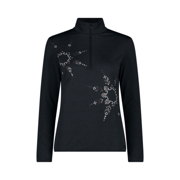 CMP Woman Sweat U973 Nero Mel. 34L4246
